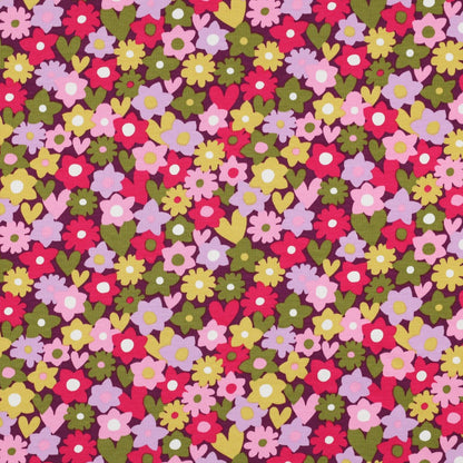 Jersey Flowers – Vert / rose