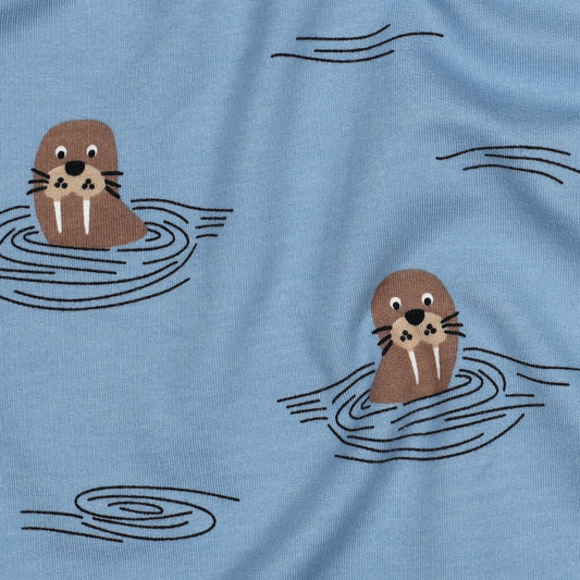 Sweat coton oekotex morses - Jean bleu POPPY