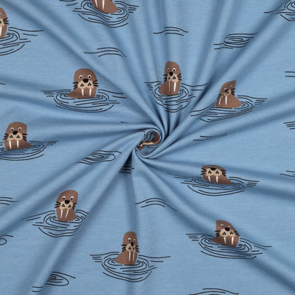 Sweat coton oekotex morses - Jean bleu POPPY