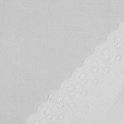 Double gaze Oekotex broderie anglaise festonnée POPPY