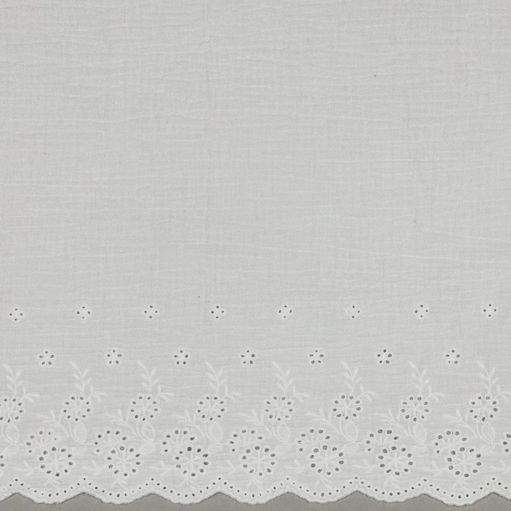 Double gaze Oekotex broderie anglaise festonnée POPPY