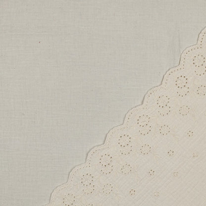 Double gaze Oekotex broderie anglaise festonnée POPPY