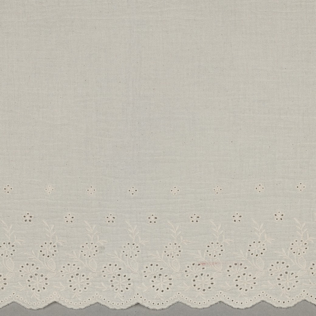 Double gaze Oekotex broderie anglaise festonnée POPPY