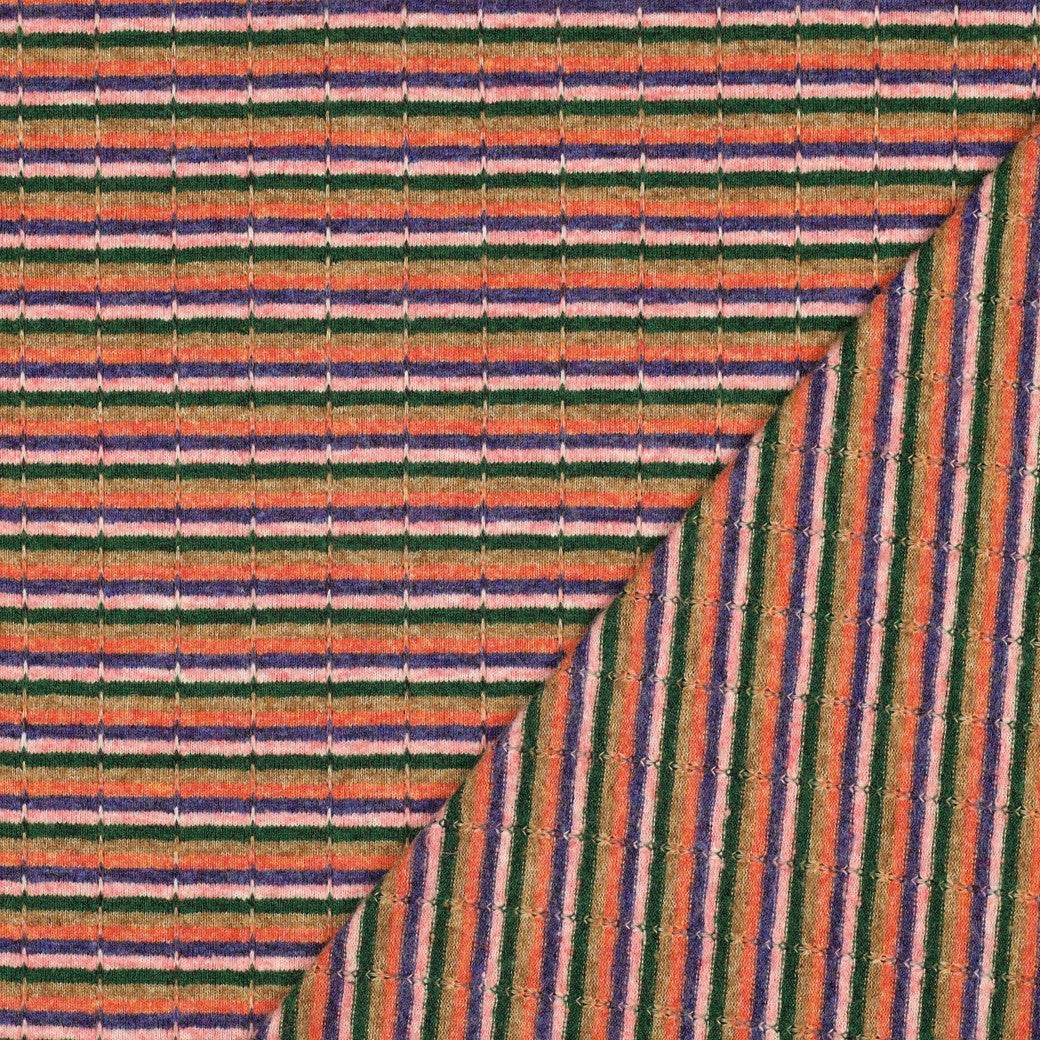 Jersey jacquard rayures POPPY