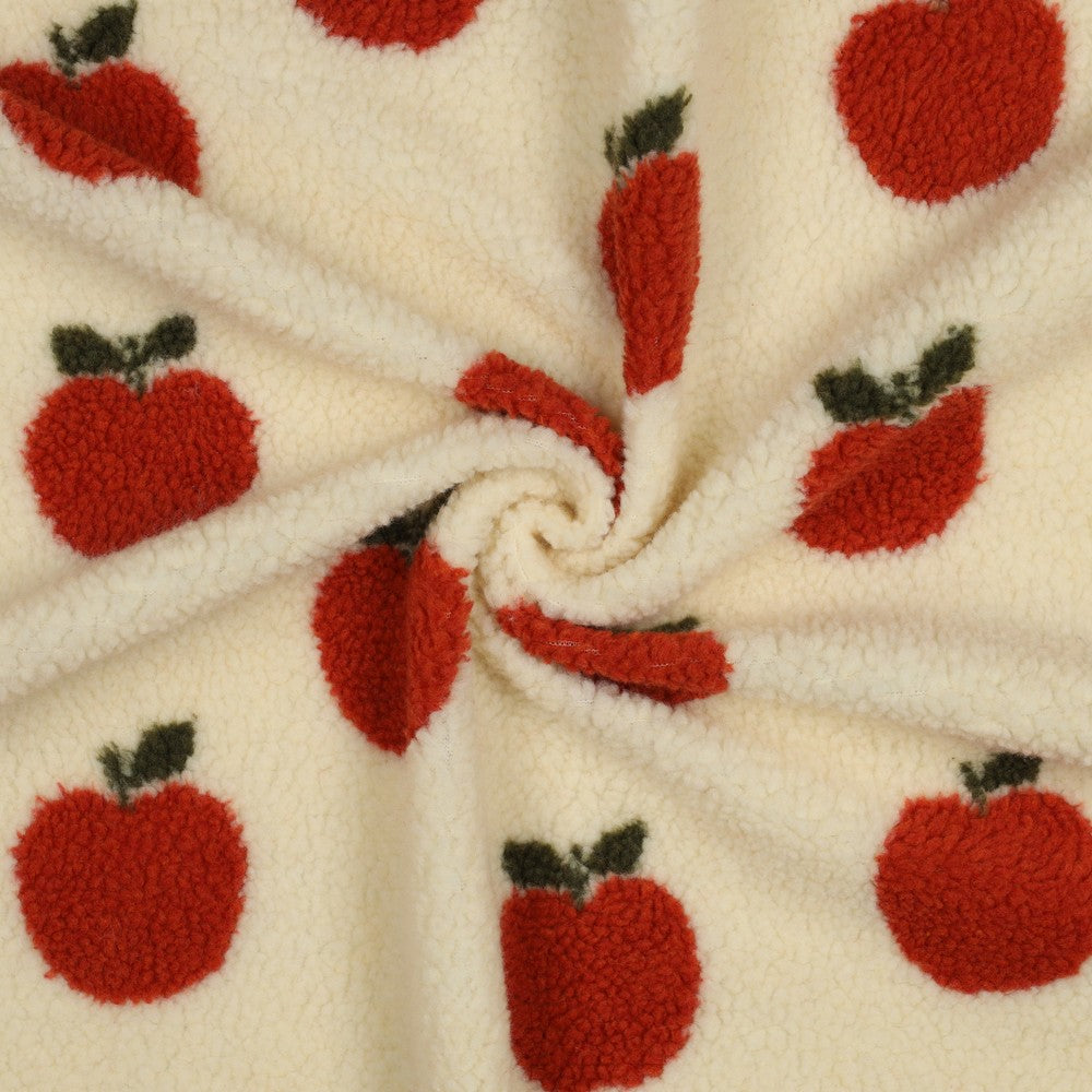 Sherpa imprimée pommes POPPY