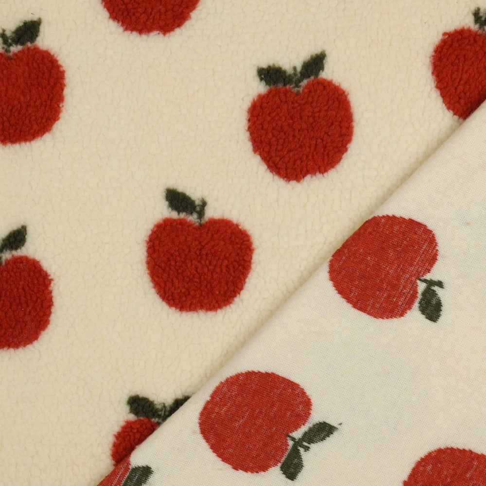 Sherpa imprimée pommes POPPY