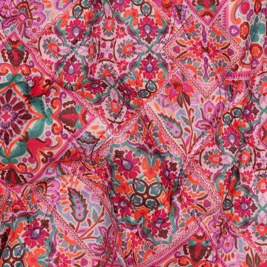 Matelassé coton double face imprimé floral - POPPY 05679