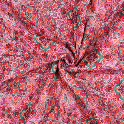 Matelassé coton double face imprimé floral - POPPY 05679