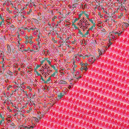 Matelassé coton double face imprimé floral - POPPY 05679