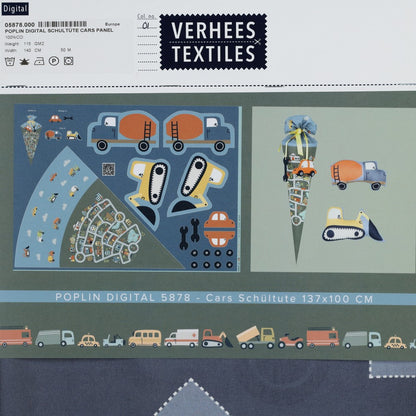 Panneau popeline de coton - Véhicules