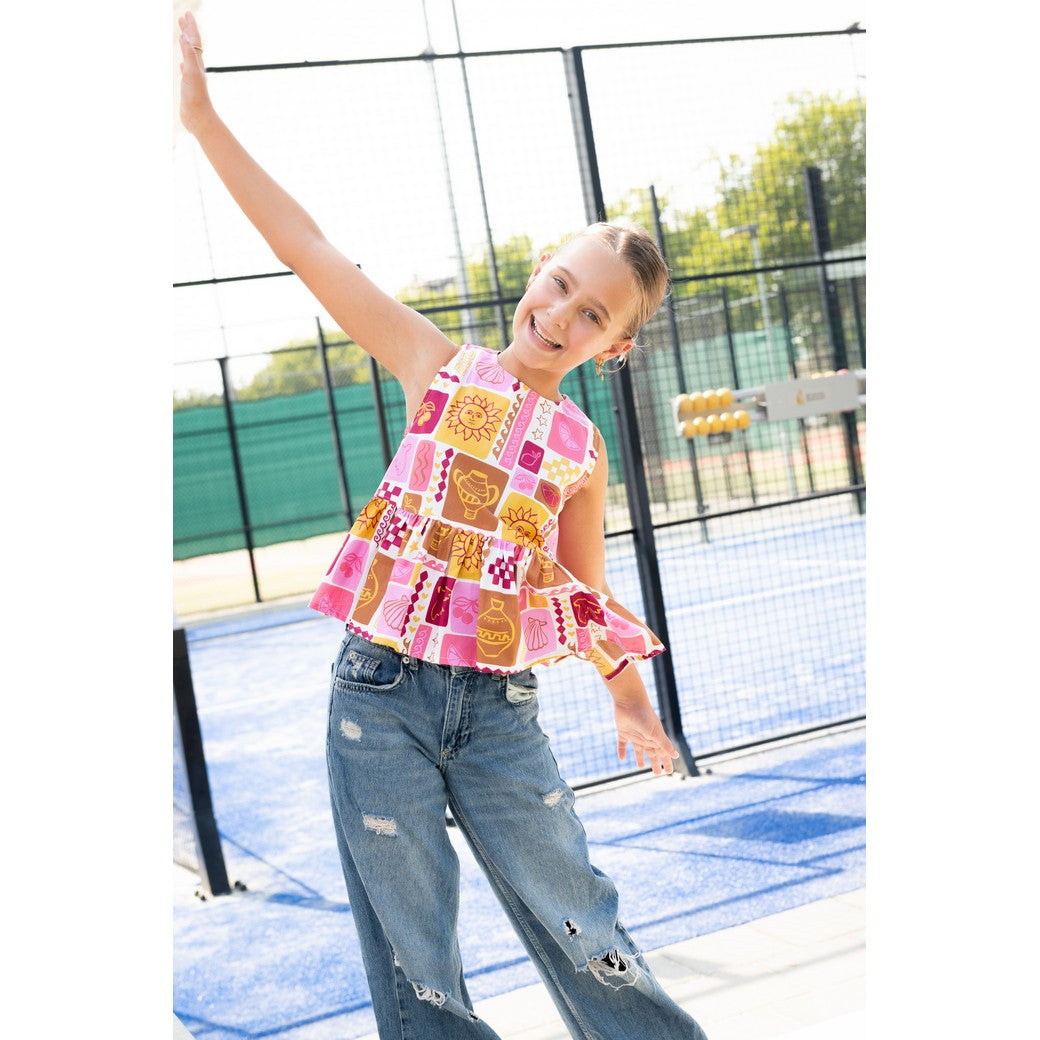 Popeline coton Summer patchwork