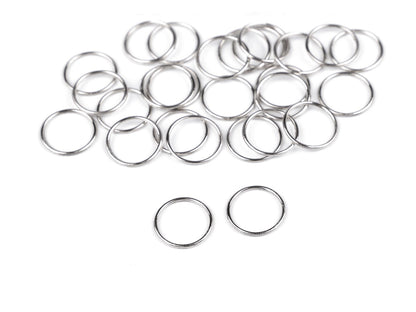 Anneau métallique inoxydable pour vêtements, Ø 6 ; Ø 8 ; Ø 10 ; Ø 12 ; Ø 15 mm - 50pc