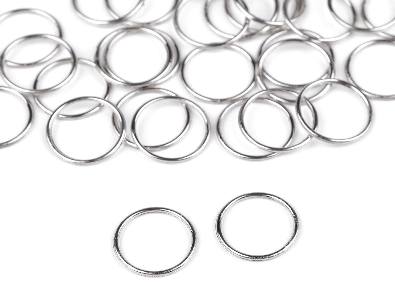 Anneau métallique inoxydable pour vêtements, Ø 6 ; Ø 8 ; Ø 10 ; Ø 12 ; Ø 15 mm - 50pc
