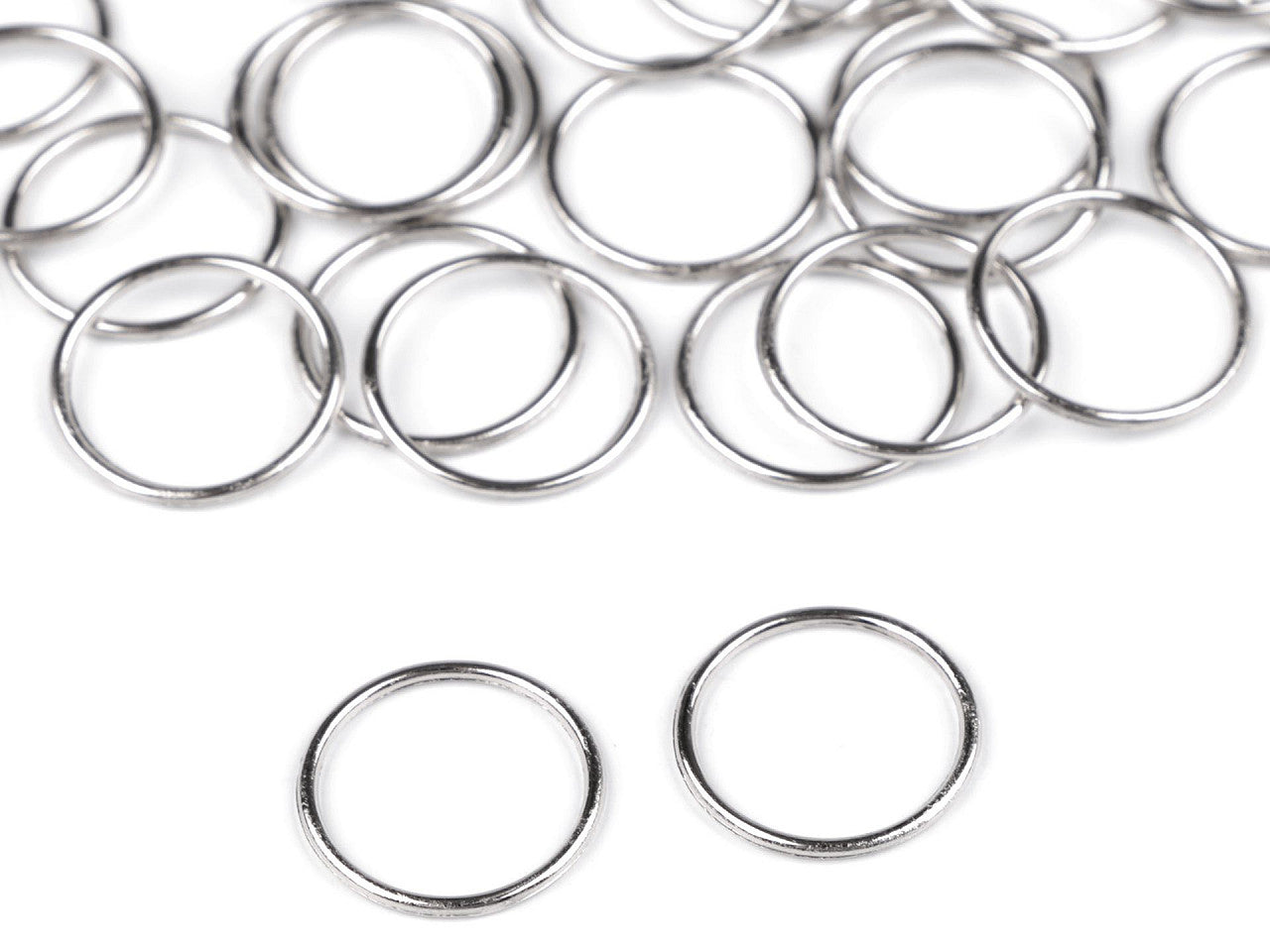 Anneau métallique inoxydable pour vêtements, Ø 6 ; Ø 8 ; Ø 10 ; Ø 12 ; Ø 15 mm - 50pc