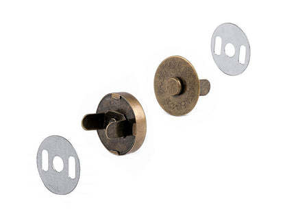 Fermetures à pression magnétiques, Ø 18 mm, nickel - 5set