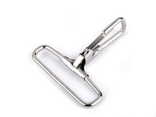 Boucle de traction avec mousqueton non pivotant en métal, 38 mm
