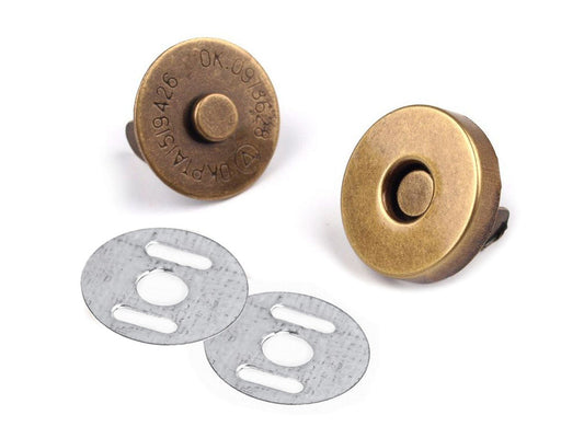 Boutons pression magnétiques/Attaches pour sac à main, Ø 14 mm - 5set