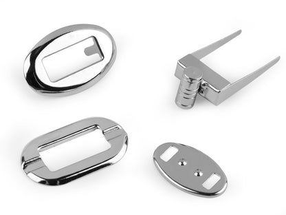 Fermoir ovale pour sac à main, 20 x 32 mm - 1set