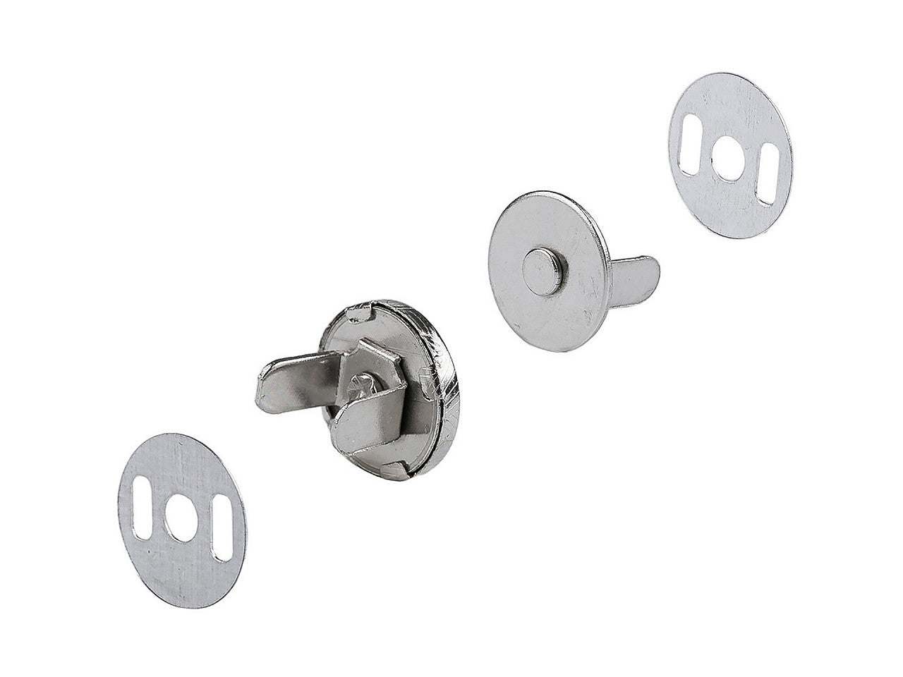 Boutons pression magnétiques ronds, Ø 10 mm
