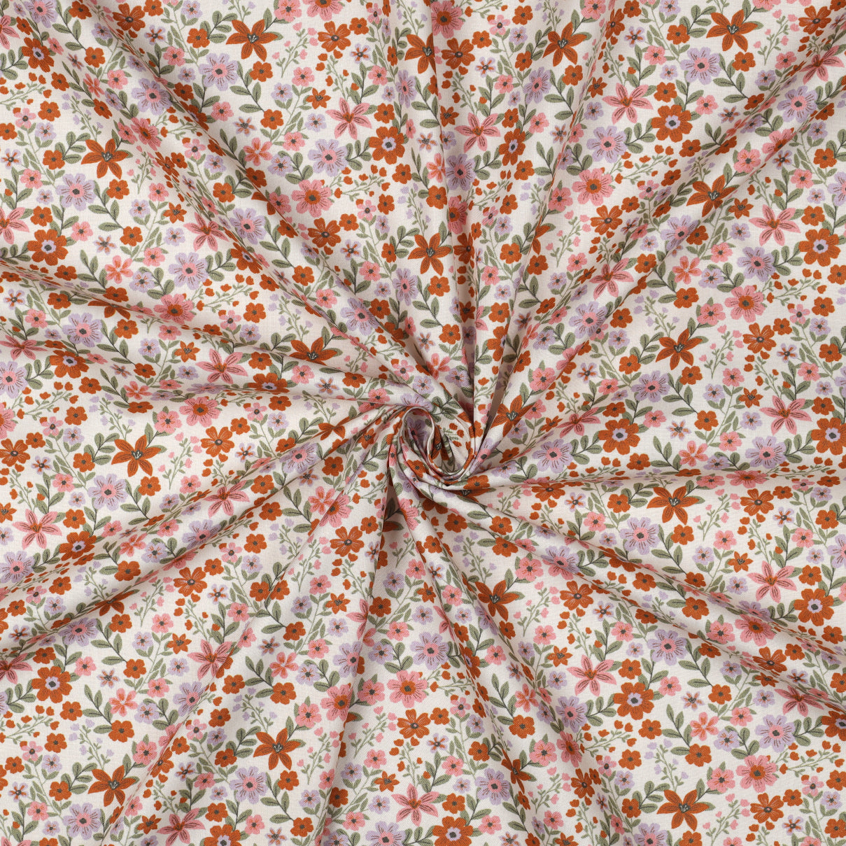 Popeline coton GOTS imprimé fleuri POPPY