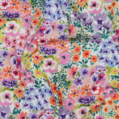 Jersey impression digitale flowers Oeko-Tex POPPY