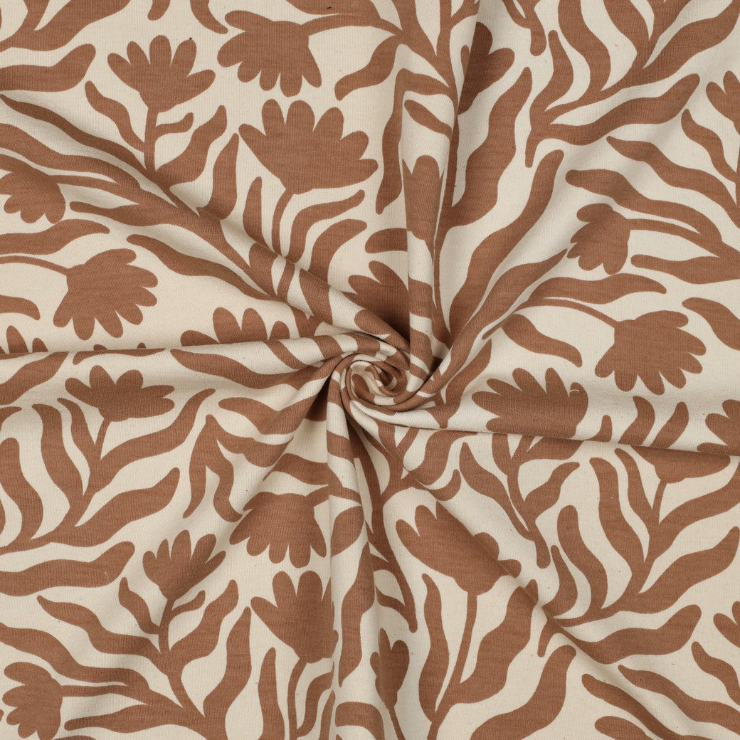 Sweat molleton extensible Natural Flowers POPPY