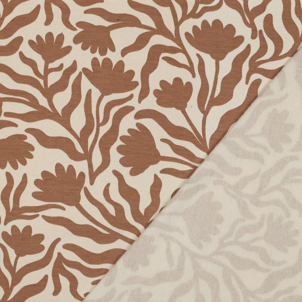 Sweat molleton extensible Natural Flowers POPPY
