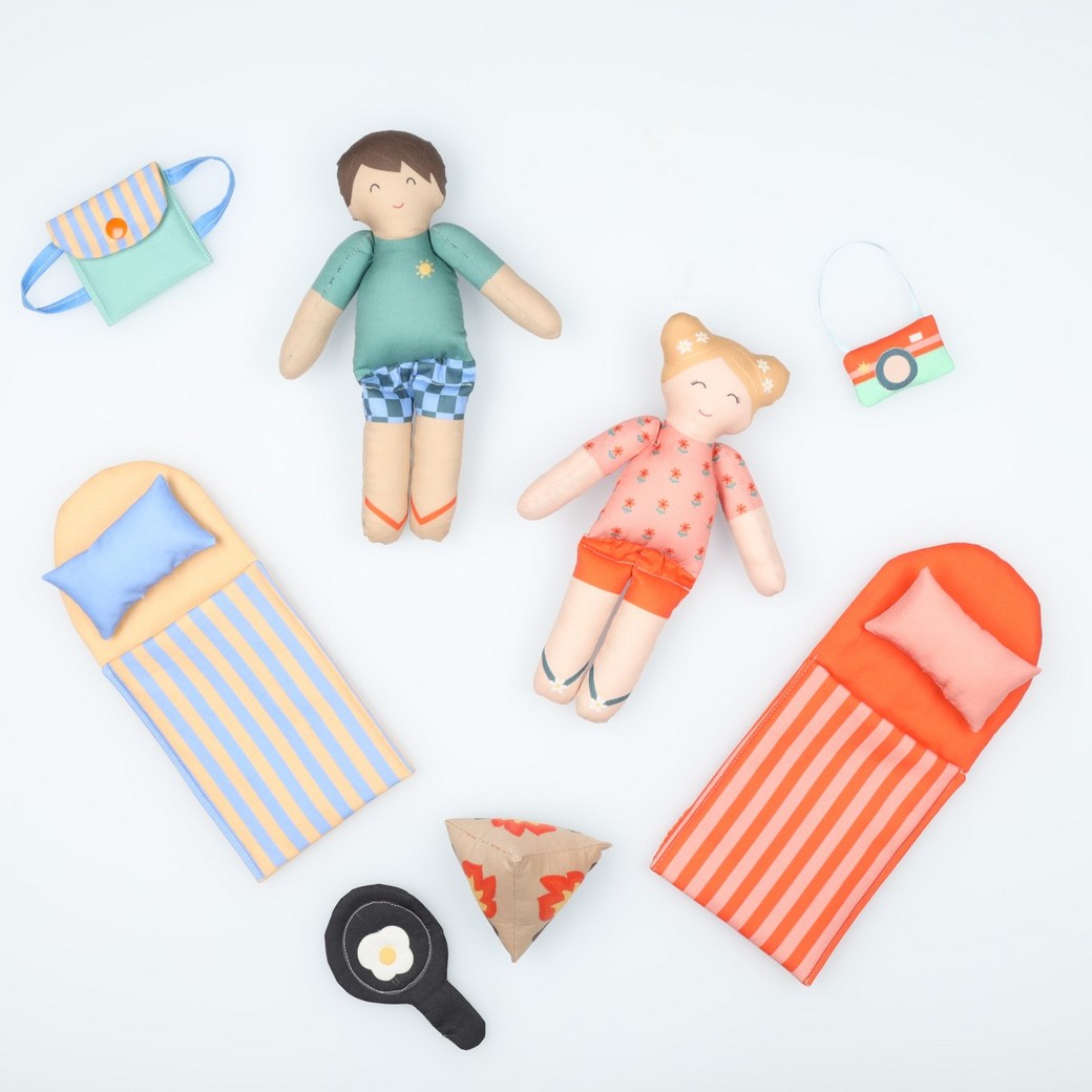 Panneau cut and go popeline de coton CAMPING POPPY