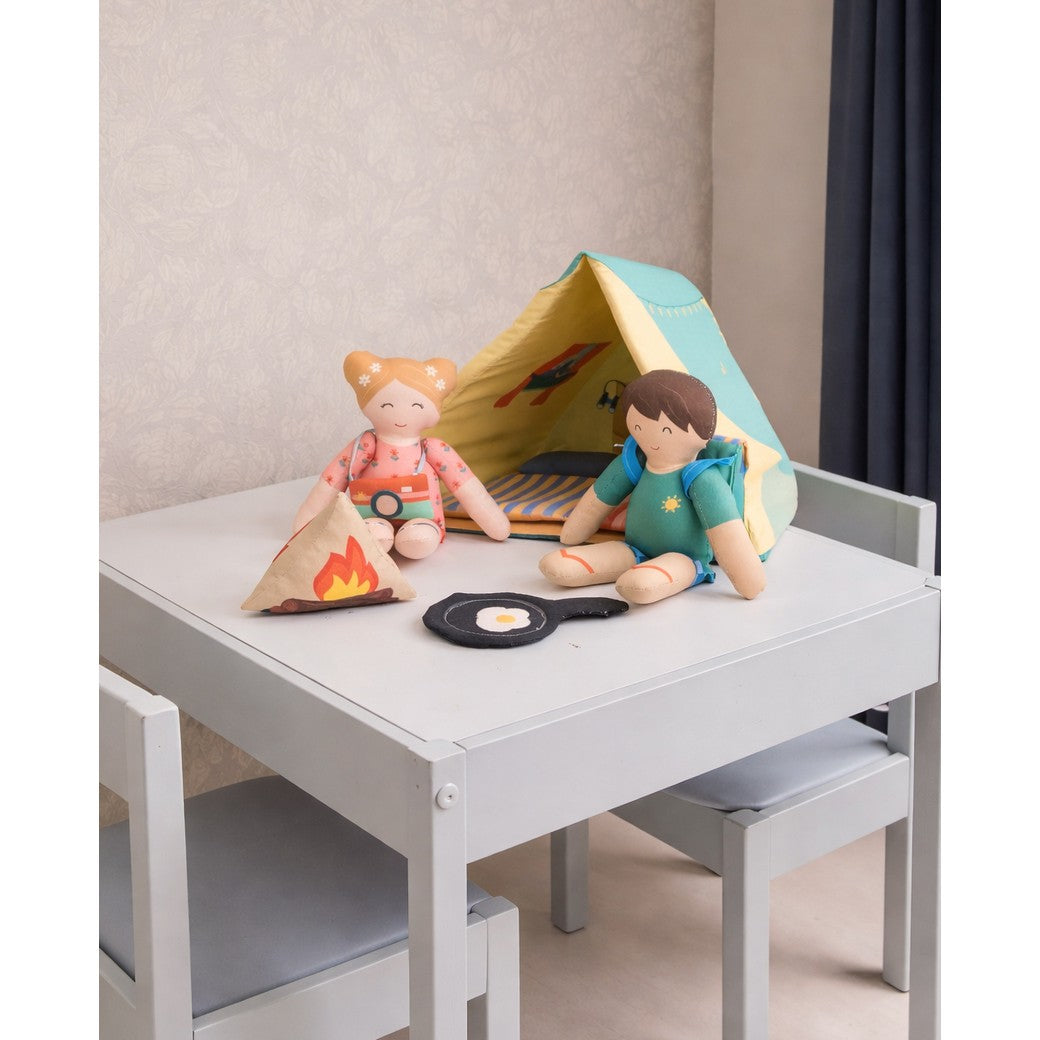 Panneau cut and go popeline de coton CAMPING POPPY
