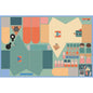 Panneau cut and go popeline de coton CAMPING POPPY