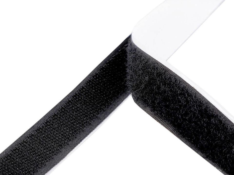 Bande Velcro adhésive, largeur 20 mm - 25m