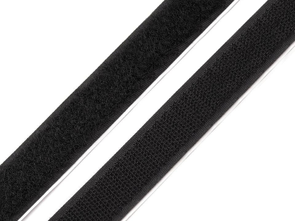 Bande Velcro adhésive, largeur 20 mm - 25m