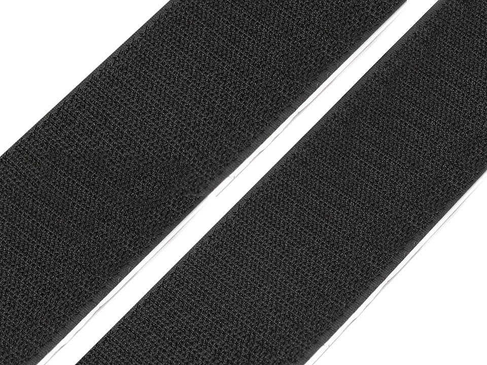 Bande Velcro autoadhésive, face crochet, largeur 50 mm - 1m