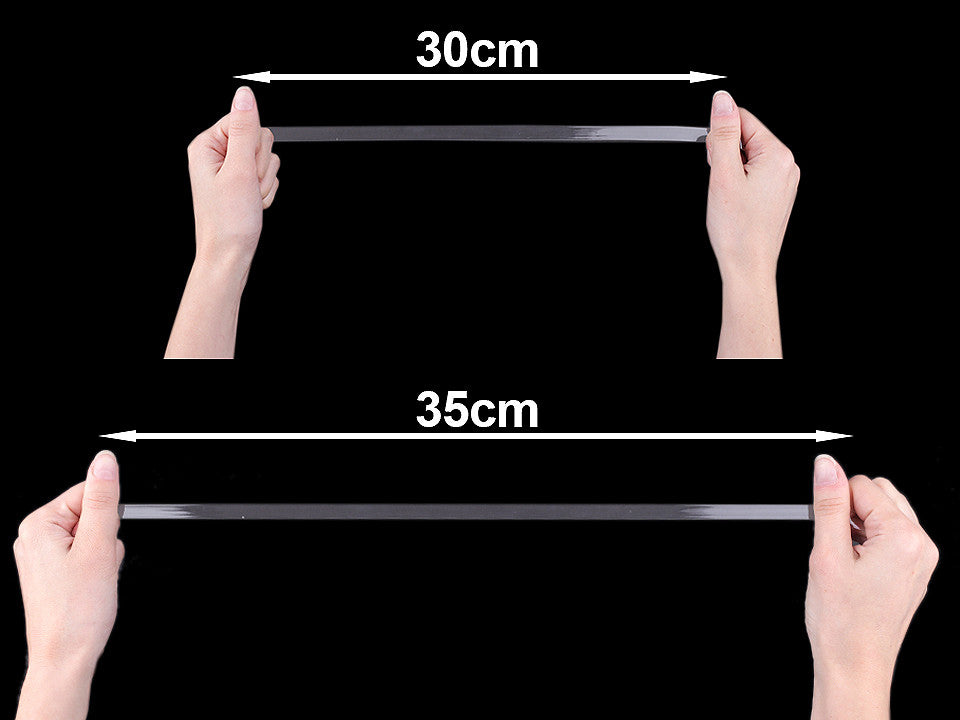 Ruban élastique transparent en silicone, largeur 10 mm - 250m