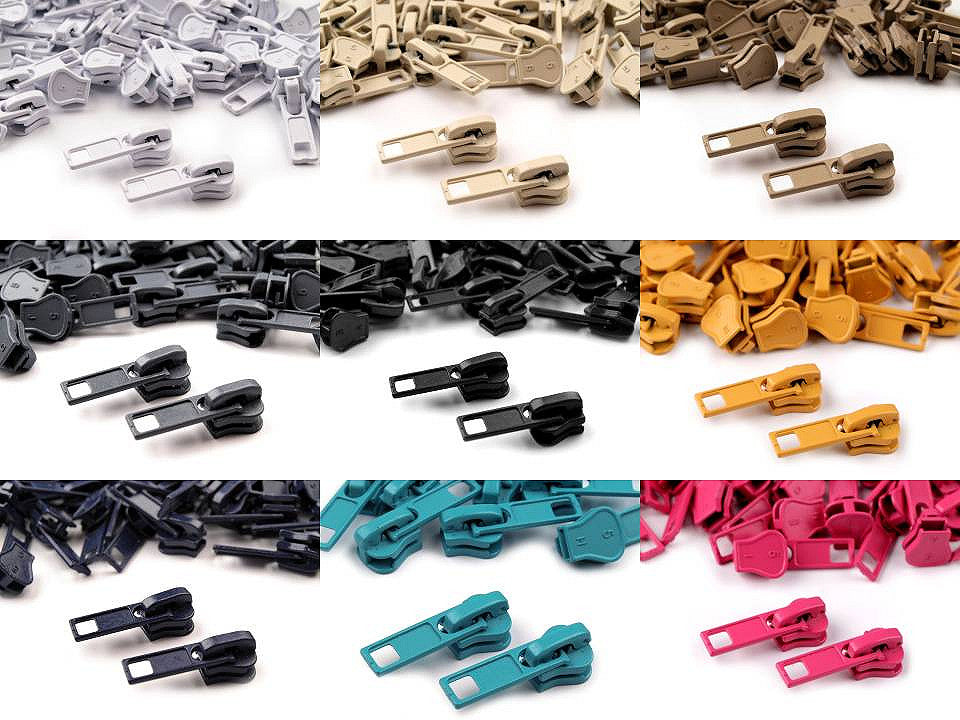 Glissière pour fermetures Éclair en plastique, No 5 - 10pc