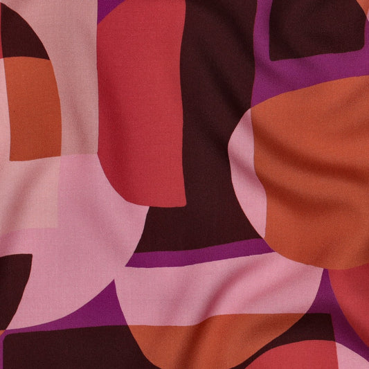 LENZING™ ECOVERO™ Abstrait - Rose