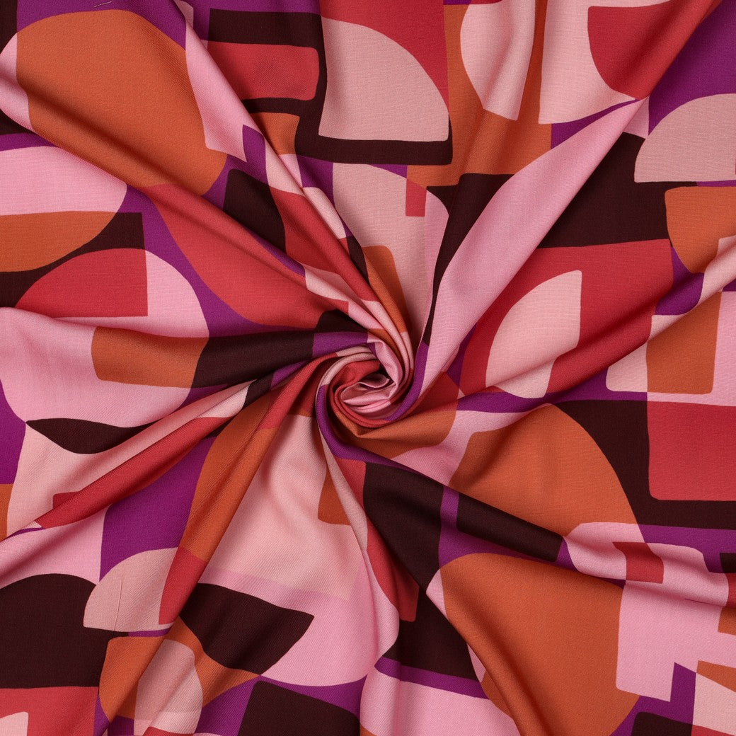 LENZING™ ECOVERO™ Abstrait - Rose