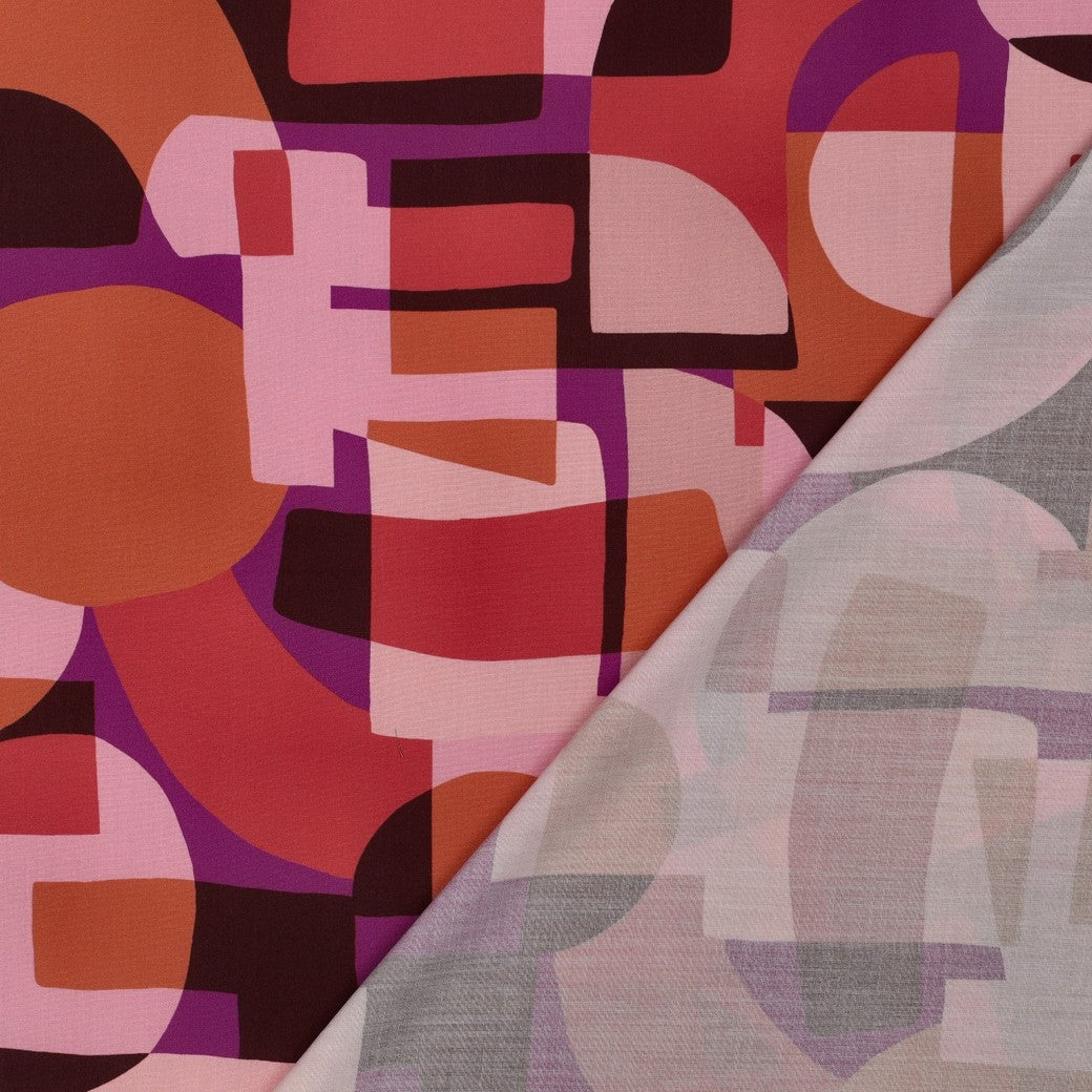LENZING™ ECOVERO™ Abstrait - Rose