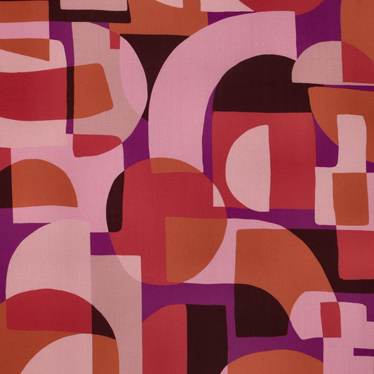 LENZING™ ECOVERO™ Abstrait - Rose
