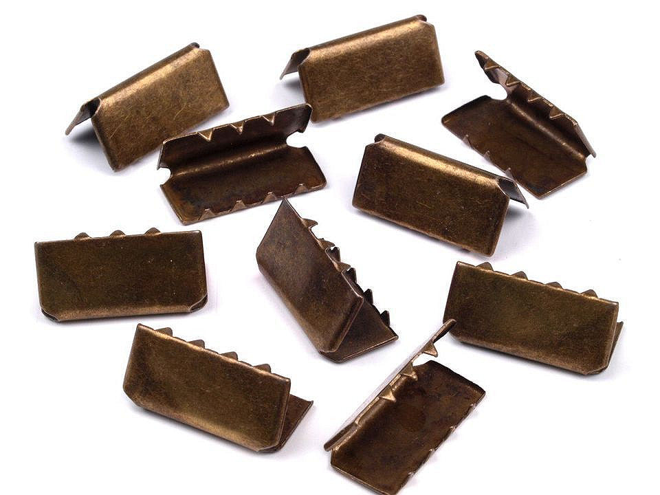 Embout/Pince métallique pour cordon plat, largeur 20 mm