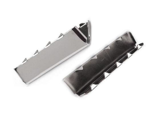 Embout/Pince métallique pour cordon plat, largeur 30 mm