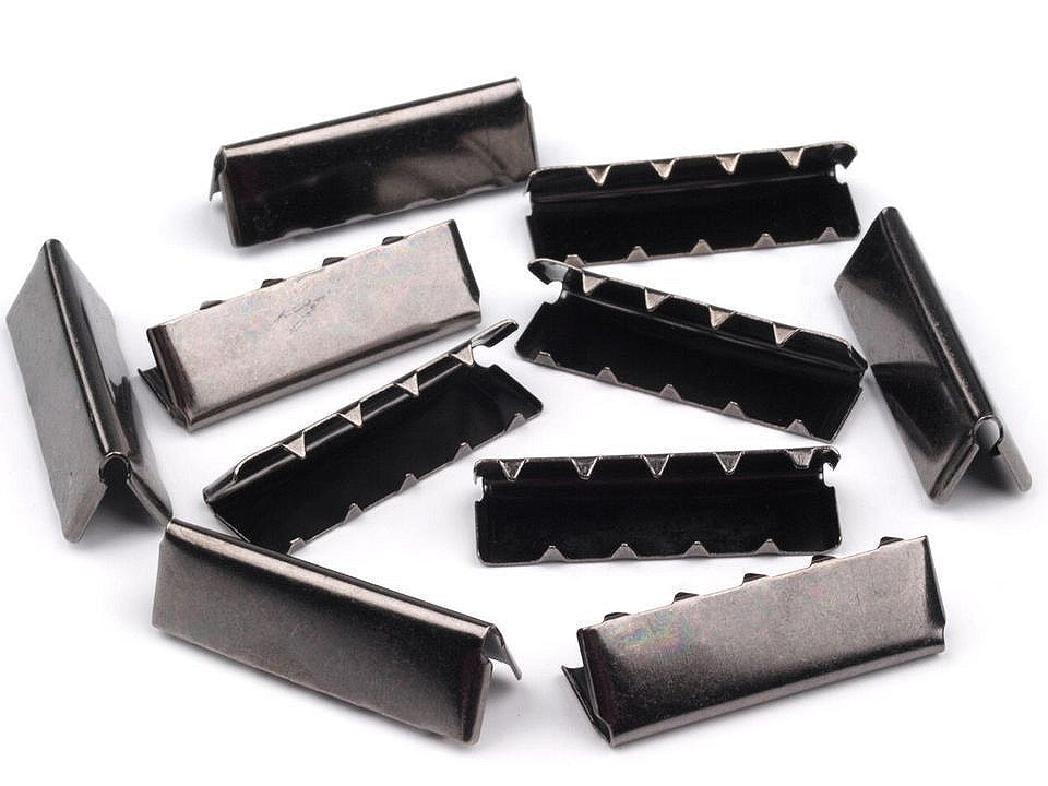 Embout/Pince métallique pour cordon plat, largeur 30 mm