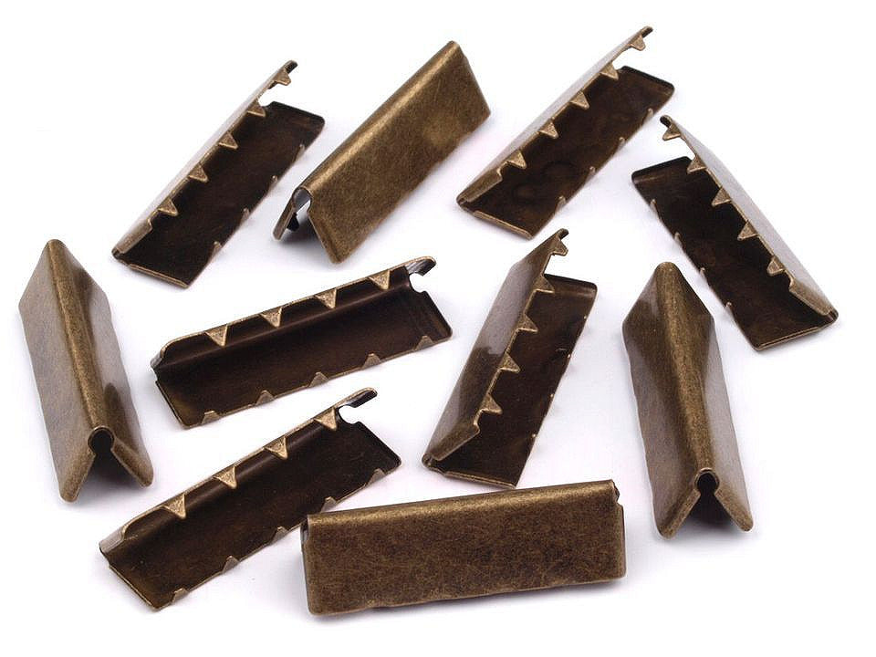Embout/Pince métallique pour cordon plat, largeur 30 mm