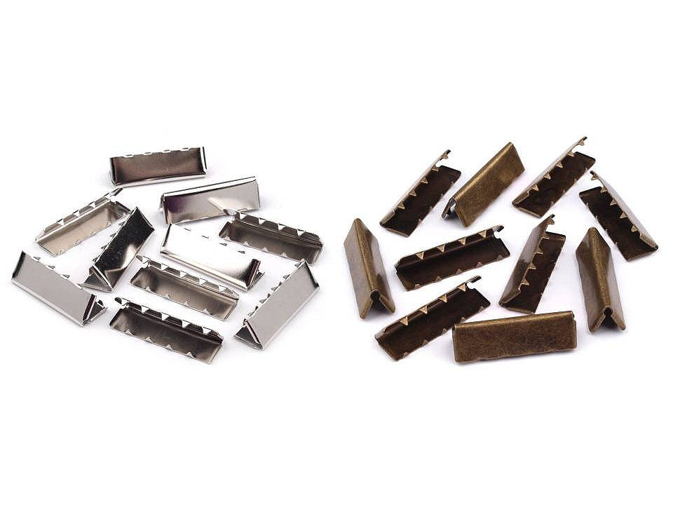 Embout/Pince métallique pour cordon plat, largeur 30 mm