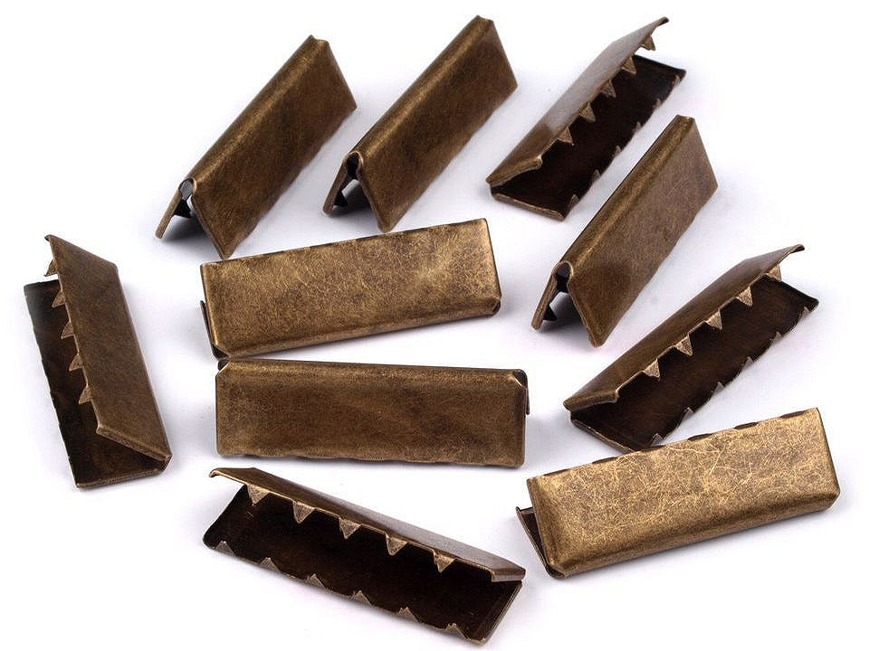 Embout/Pince métallique pour cordon plat, largeur 40 mm