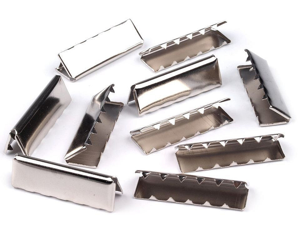 Embout/Pince métallique pour cordon plat, largeur 40 mm
