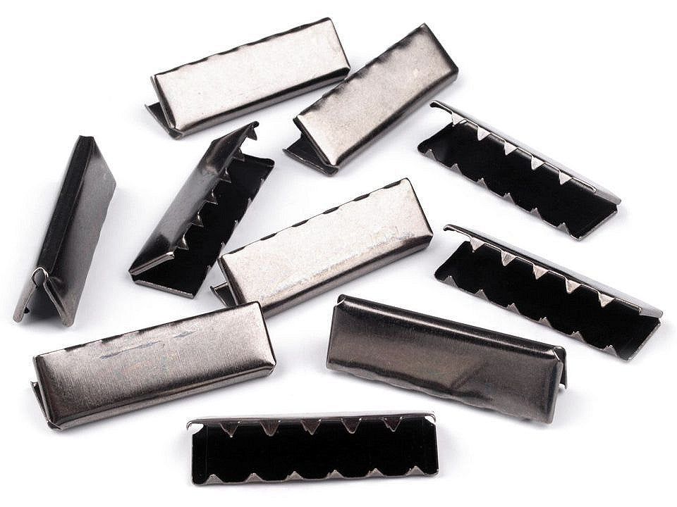 Embout/Pince métallique pour cordon plat, largeur 40 mm