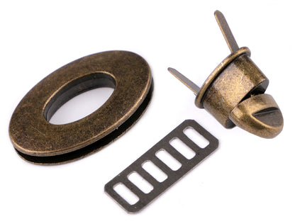 Verrouillage rotatif pour porte-monnaie, 23 x 37 mm - 1set