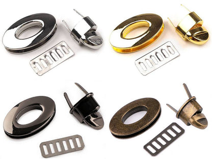 Verrouillage rotatif pour porte-monnaie, 23 x 37 mm - 1set