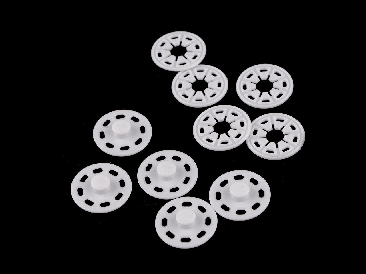 Boutons pression en plastique, Ø 25 mm - 5paire
